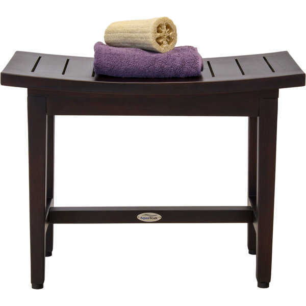 Aqua Teak Maluku Lotus 24'' W Teak Shower Bench Wayfair